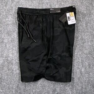CSG Active Off Court Shorts Large Medium Black Camo 8in Mesh Athletic NWT